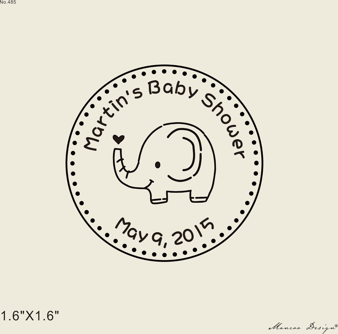 Custom Stamps 2 X2 Elephant Baby Shower Il Fullxfull Custom Stamps 2 X2 Elephant Baby Shower