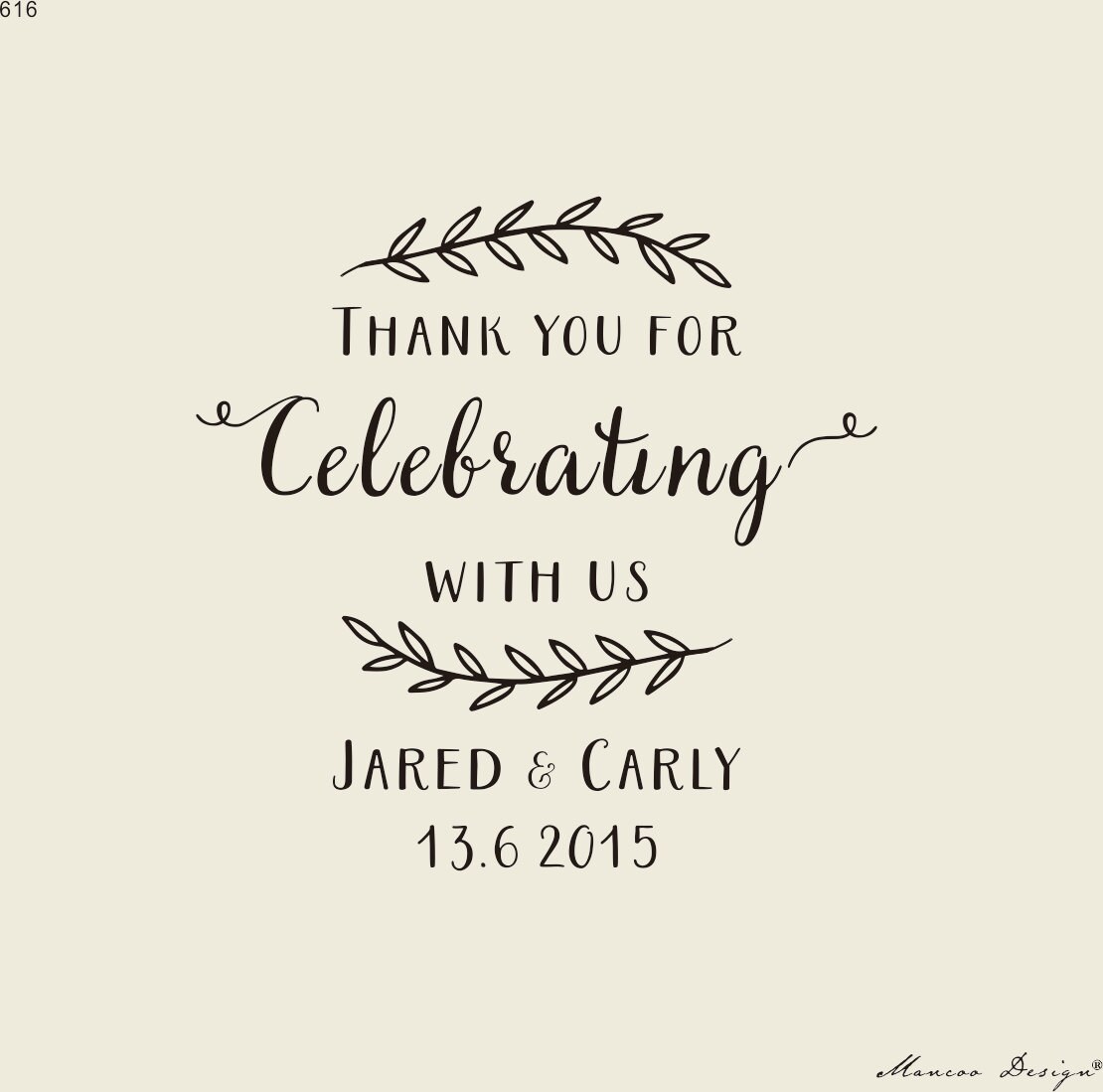 Thank You Stamps, Modern Thank You Rubber Stamp, Packaging Stamp