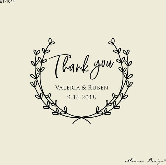 Wedding STAMP, wedding stamp custom, rubber stamp wedding, stamp thank you