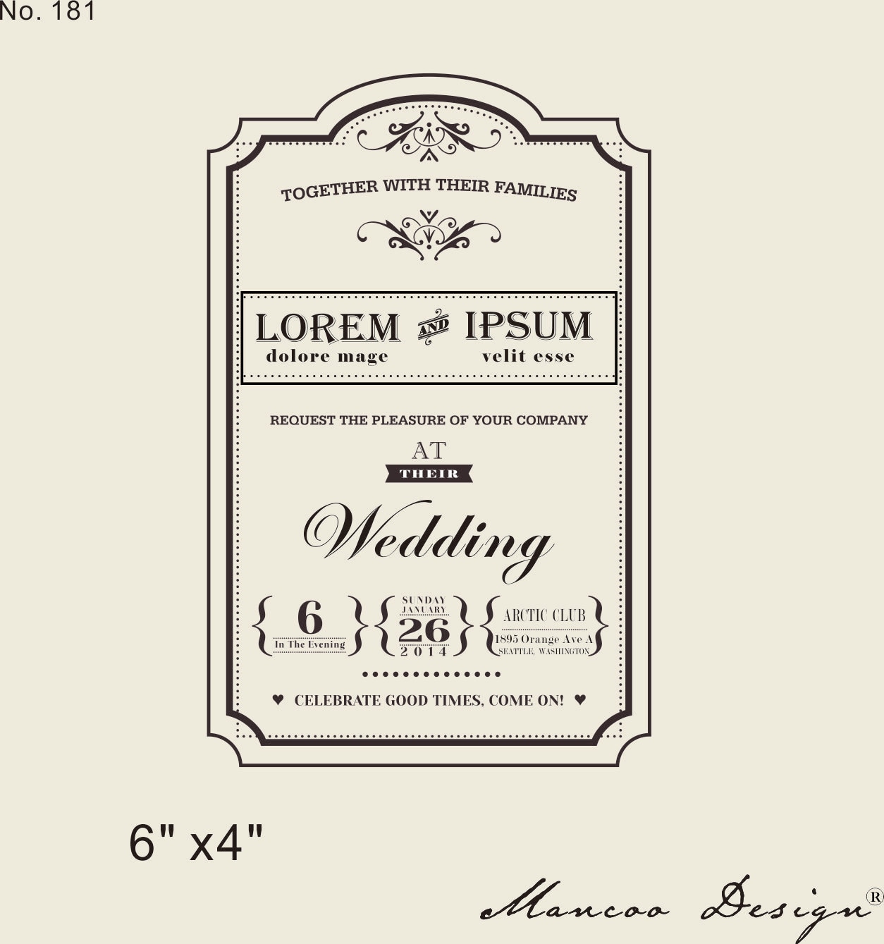 Custom rubber stamp 4 x6 Wedding invitation Etsy