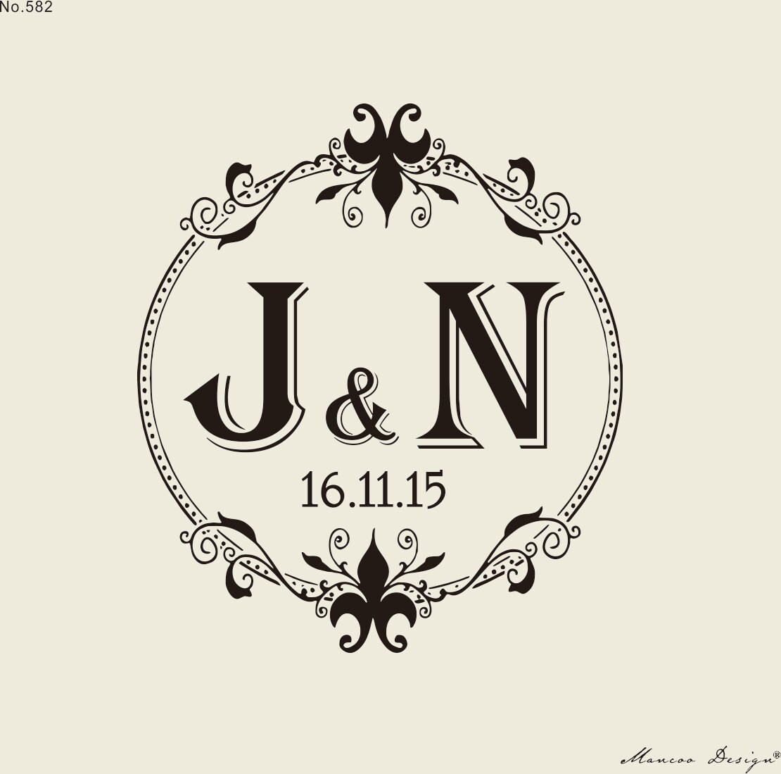 Save the Date Custom Wedding Rubber Stampvintage Framecustom Etsy