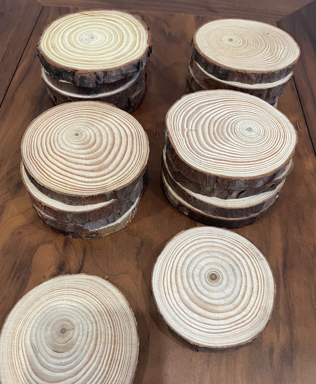 10 Pack Wood Slices Pine Wood Slices Sanded both Sides Etsy