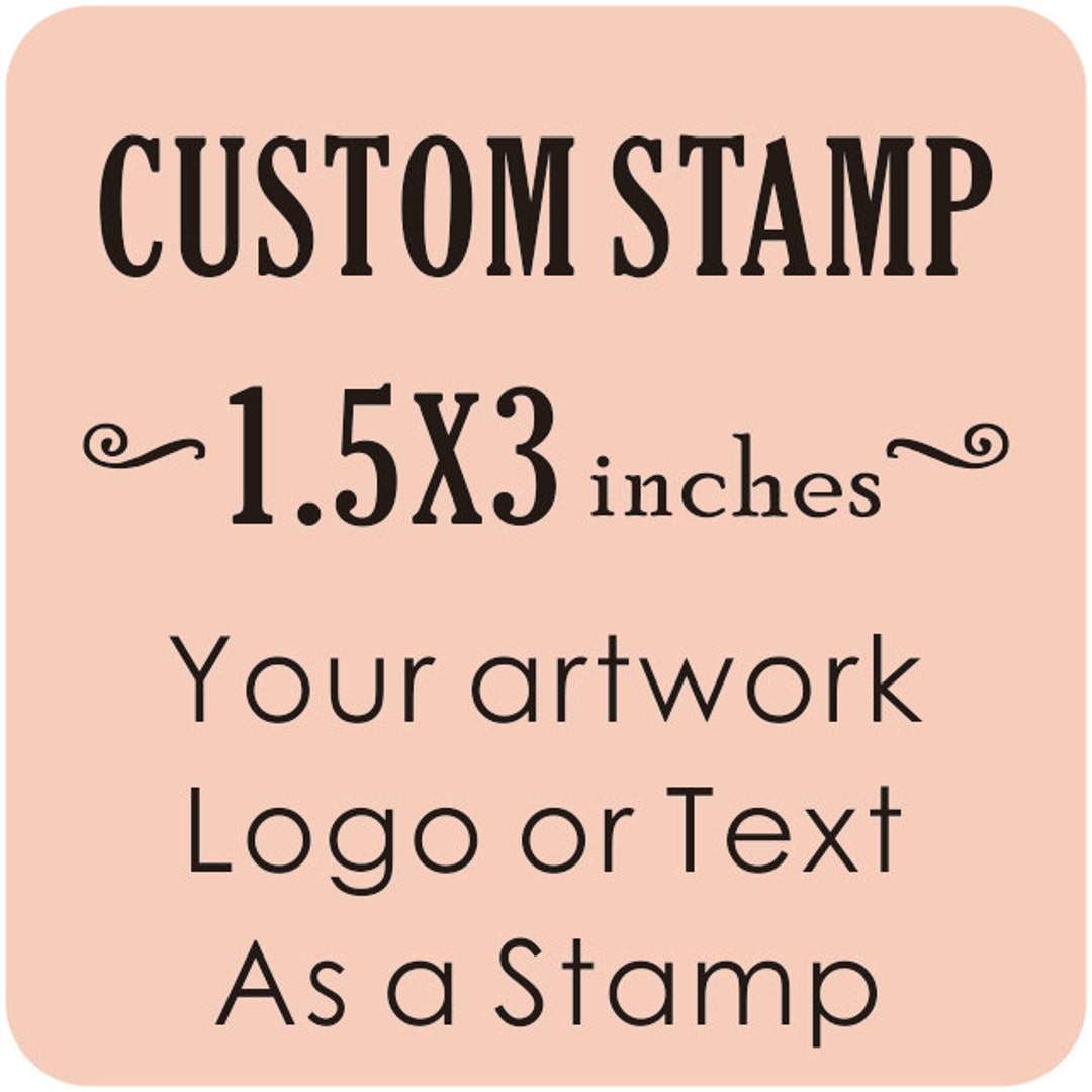 Custom Logo Stamp Custom Rubber Stamp Business Card Stamp Etsy