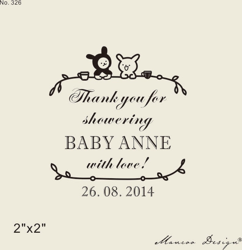 Custom Stamps 2 X2 Baby Shower Stamp custom Etsy