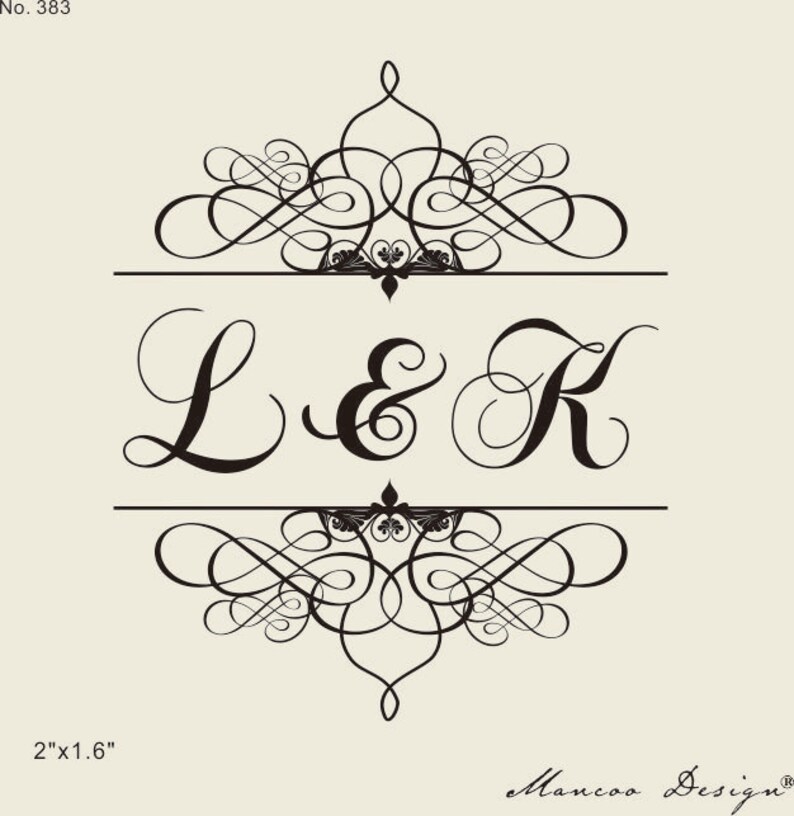 Custom wedding rubber stamp 2 x1.5 calligraphy Etsy