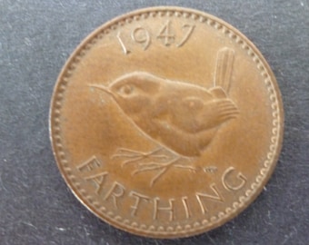 1947 Britse penningmunt: Wren Bird, King George VI