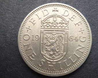 Pièce de 1964 shilling écossais : cupro-nickel, devise britannique