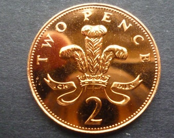 1989年 2ペンス ニューペンス エリザベス2世女王記念硬貨 英国