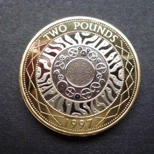Pièce de deux livres de la série Royal Mint BE 1997