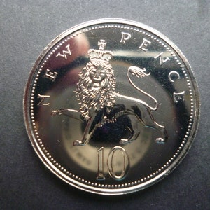 1976 UK 10 New Pence Proof Coin: Cupro-Nickel Collectible