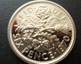 1970 Proof Sixpence Münze: Letzte Ausgabe, Cupro-Nickel in Capsule