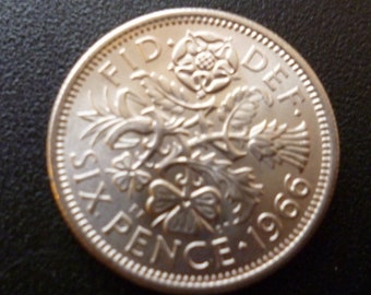 1966 One Penny UK Coin - Vintage British Currency
