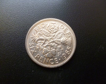 GENUINE 1959 QUEEN ELIZABETH II SIXPENCE AND COLLECTORS CASE GENUINE 1959 QUEEN ELIZABETH II SIXPENCE AND COLLECTORS CASE