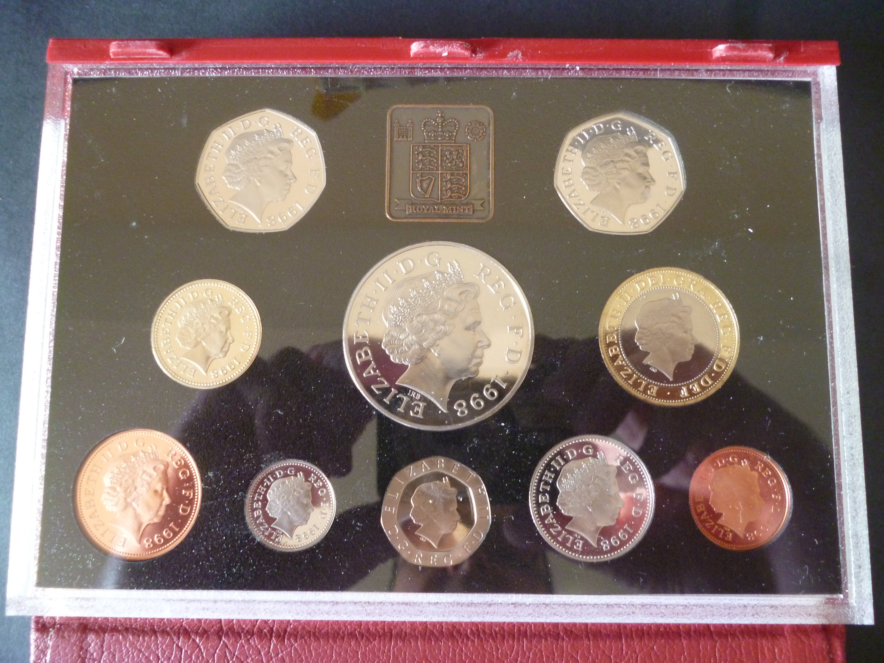 イギリス 1998年 ロイヤルミント 10枚セット cb062 Vintage 1998 UK Royal Mint Proof Coin Set, Prince Charles - Etsy