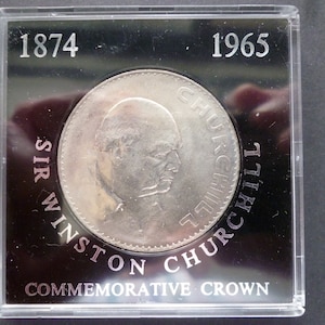 1965 Winston Churchill Crown Coin: Queen Elizabeth II, UK Royal Mint