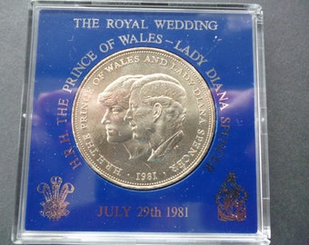 1981年 チャールズ皇太子の結婚式 ダイアナ妃 王冠 コイン イギリス