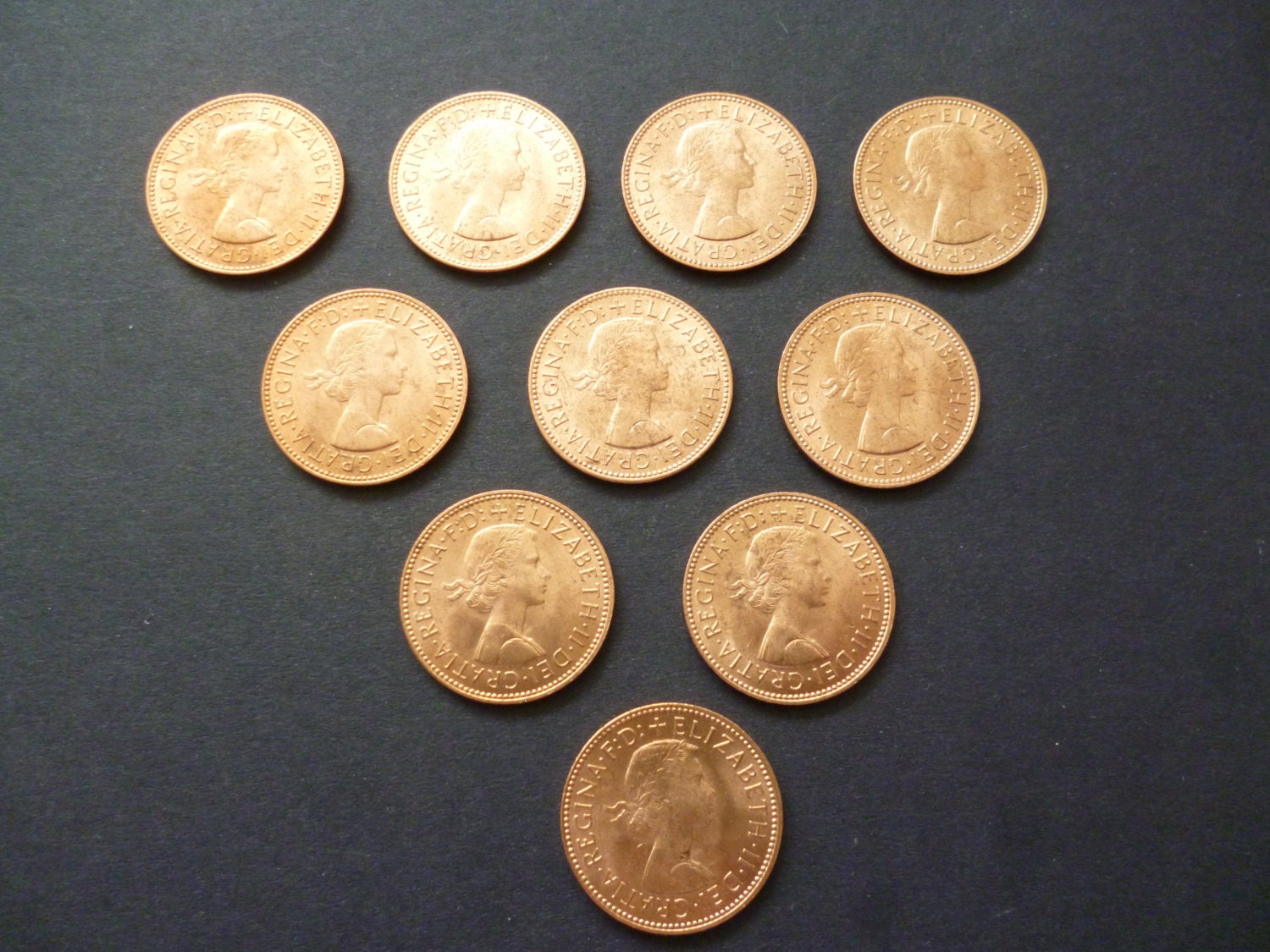 1967年英国ハーフペニー硬貨 - エリザベス2世女王 - 工芸品