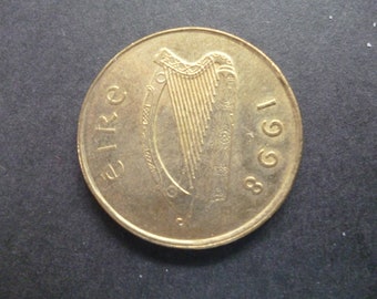 1998 Ireland 20p Coin With Horse & Harp for Crafting - Etsy