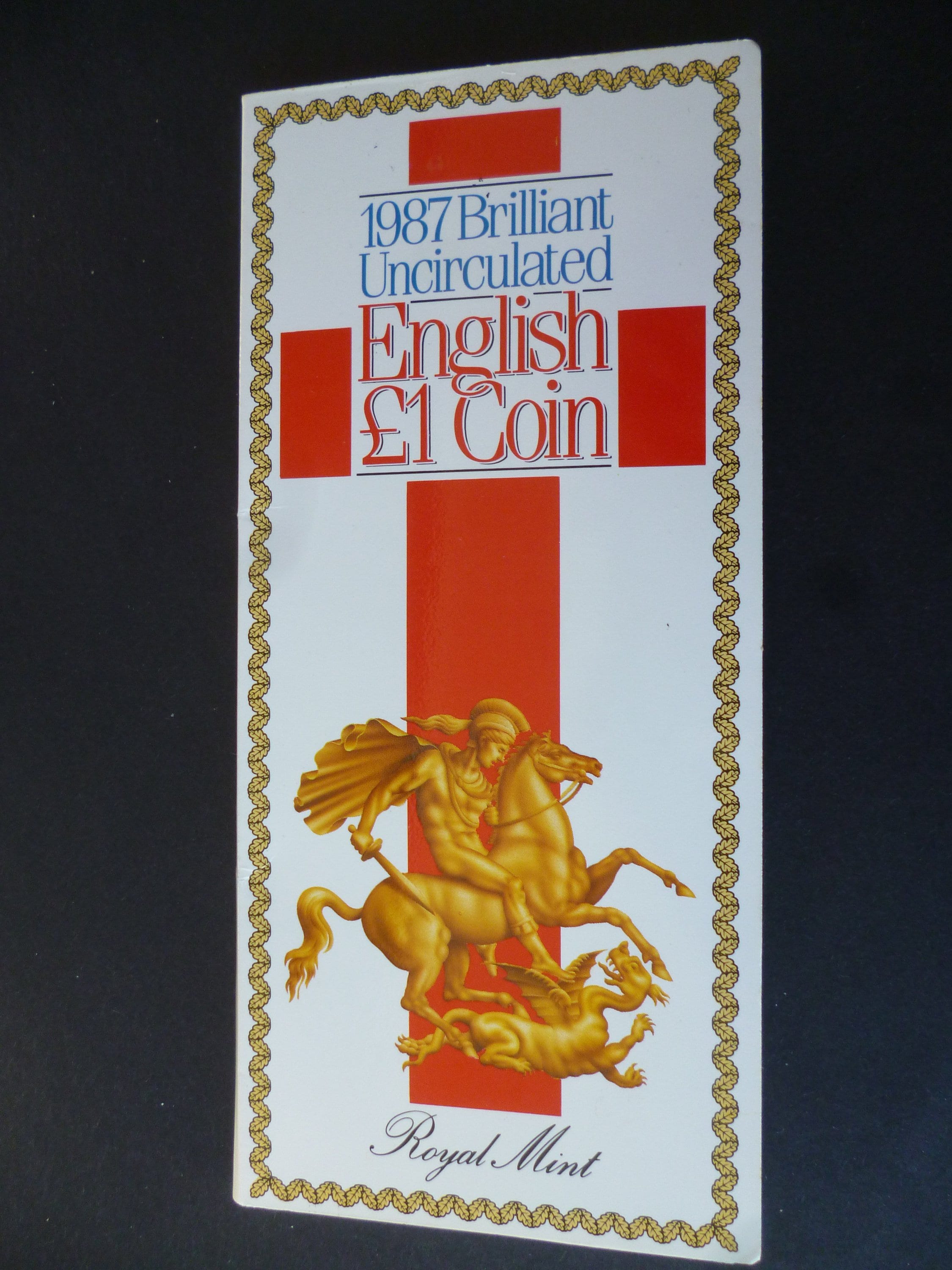 鑑定品 希少 英国 1 ポンド 1987 プルーフ ピードフォルト オークツリー イギリス 1987 年 1 ポンド硬貨、オークの木をあしらった