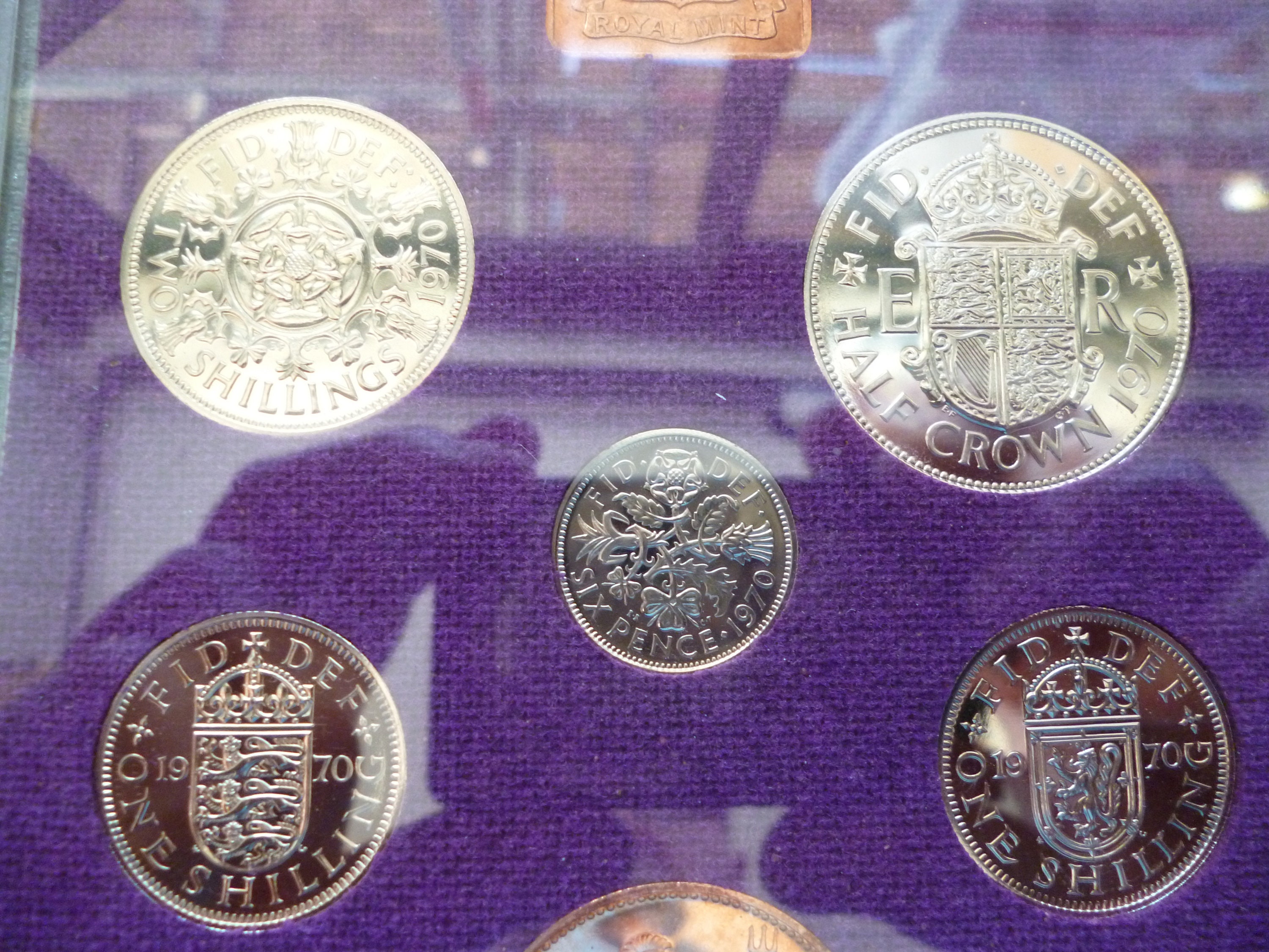 1970年英国王立造幣局プルーフコインセット - リーフレット付きコイン8