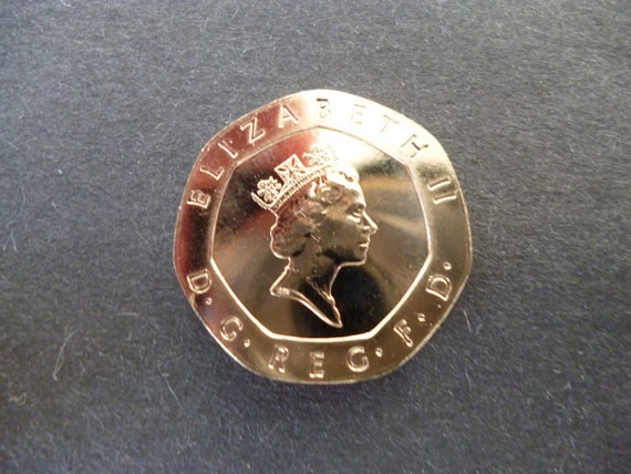 イギリス 1990 年 20 ペンス硬貨 (20p) は、未流通 (未使用