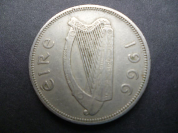 アイルランド ２フローリン硬貨☆未使用／1966年／ハープとサーモン／ アイルランド 2フローリン硬貨☆未使用／1966年／ハープと