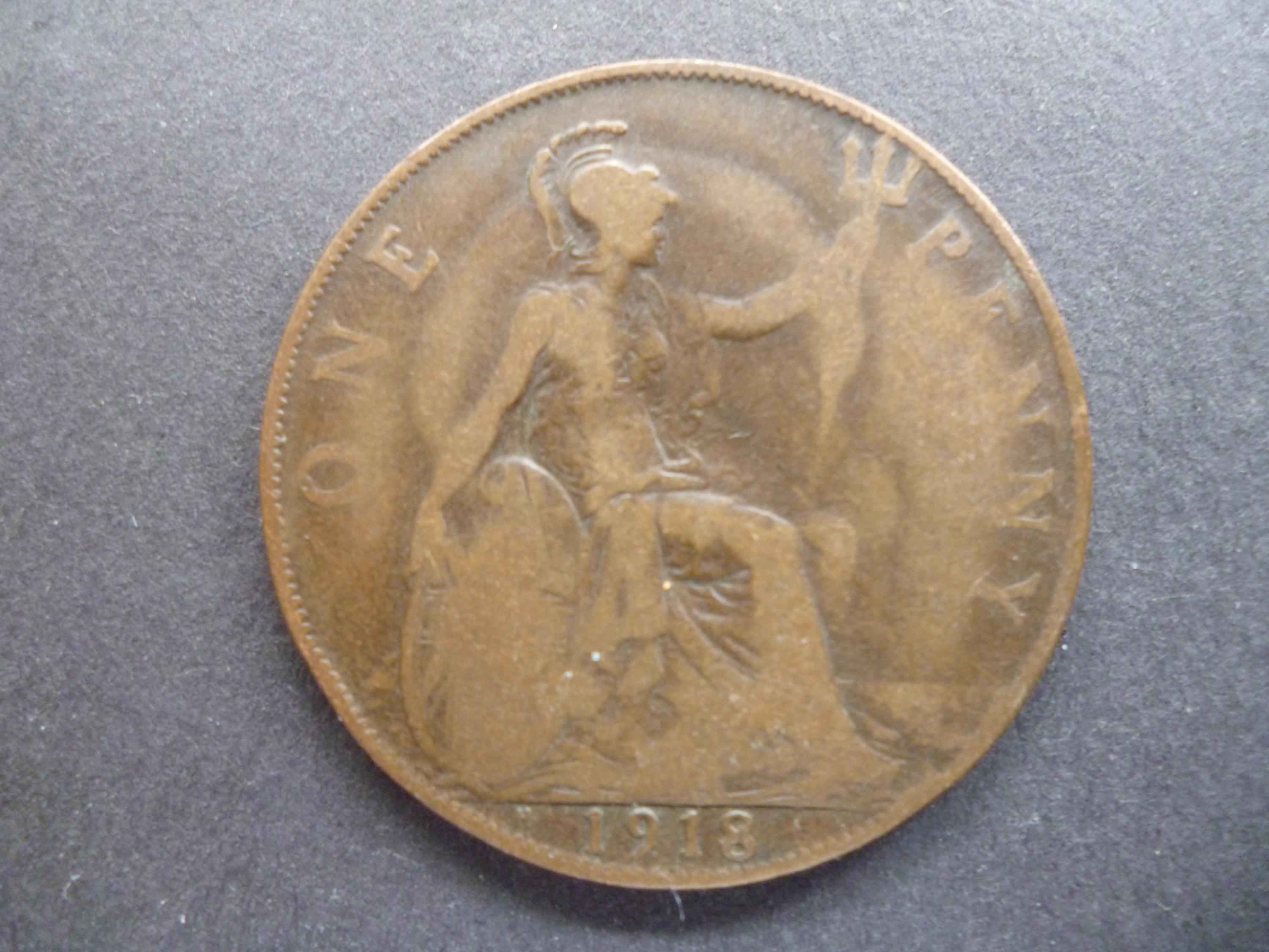 1918年　イギリス　ペニー One penny 1918 - Etsy 日本