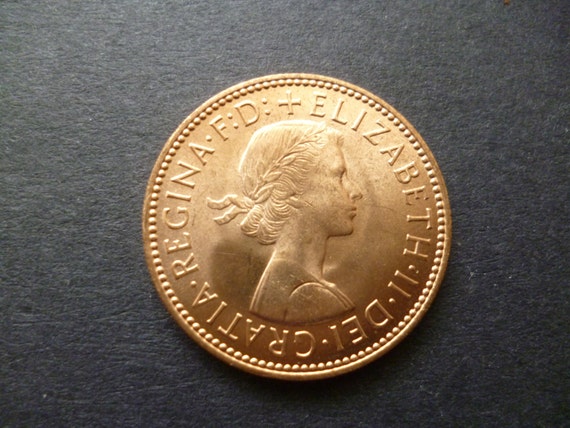 1967 UK Half Penny Coins: Golden Hind Galleon, Queen  display picture 2