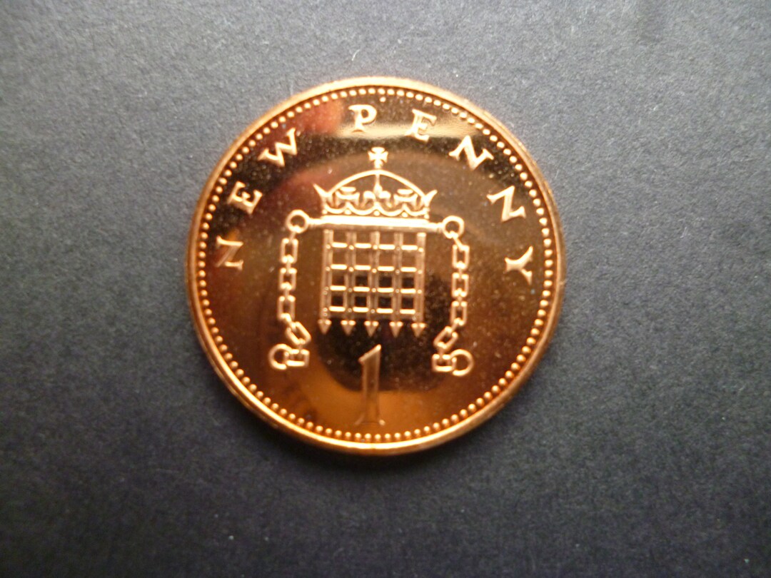 1977年英国プルーフ1ペニーコイン：ブロンズクラフトジュエリー - Etsy 日本