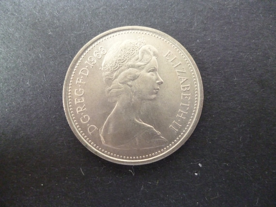 1968 English Five Pence Coin: Vintage Jewelry Craft Supply - Etsy UK