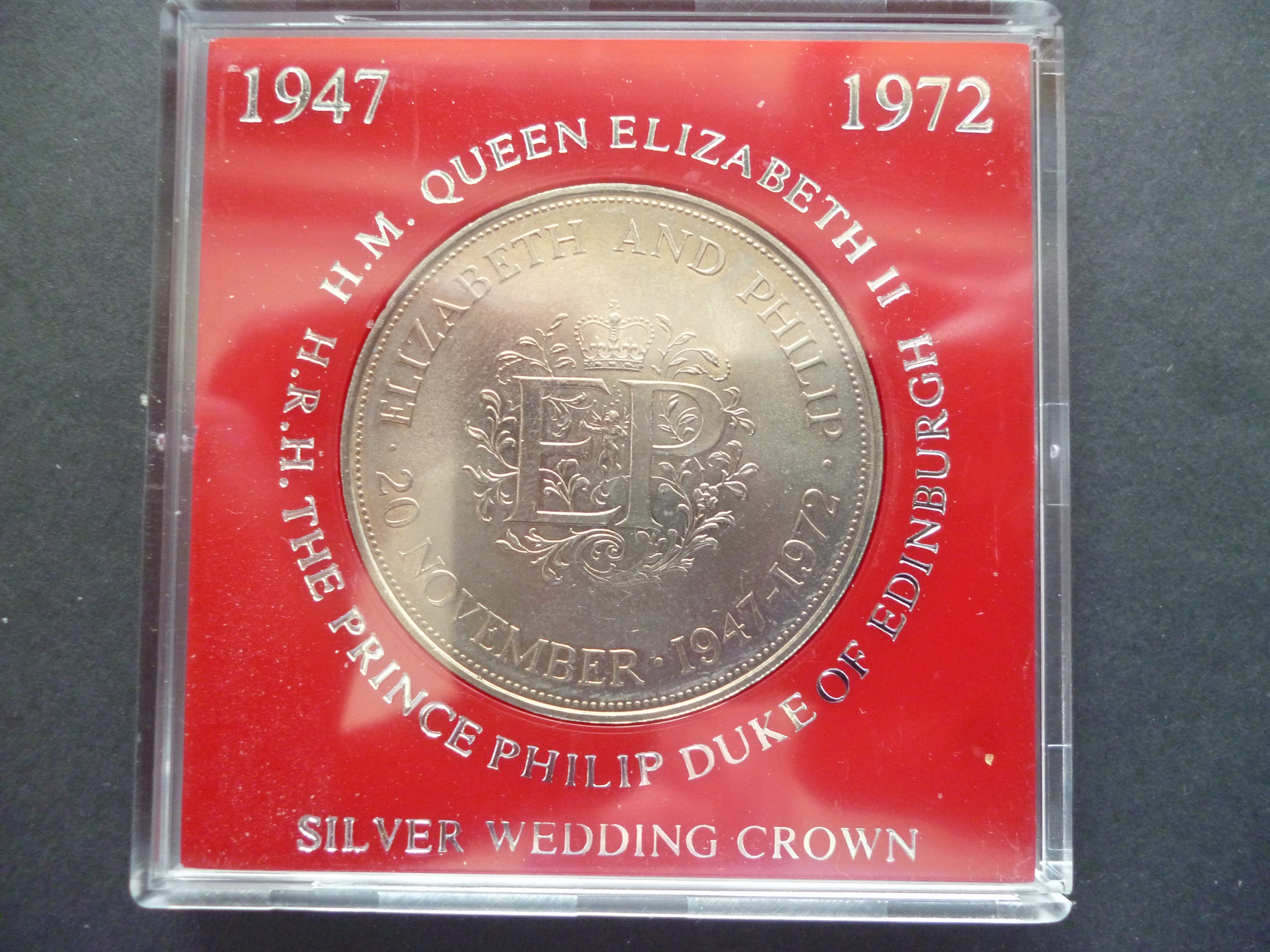 1972年エリザベス女王とフィリップ王子の結婚記念銀貨 - Etsy 日本