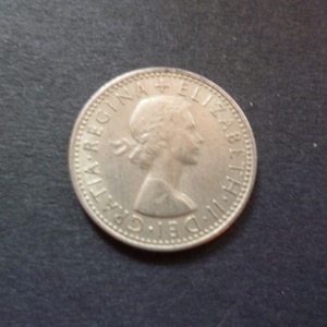 An English sixpence coin select the date and amount from the drop down menu dates range from 1953 to 1967 Cupro Nickel Sixpence for a bride. image 3