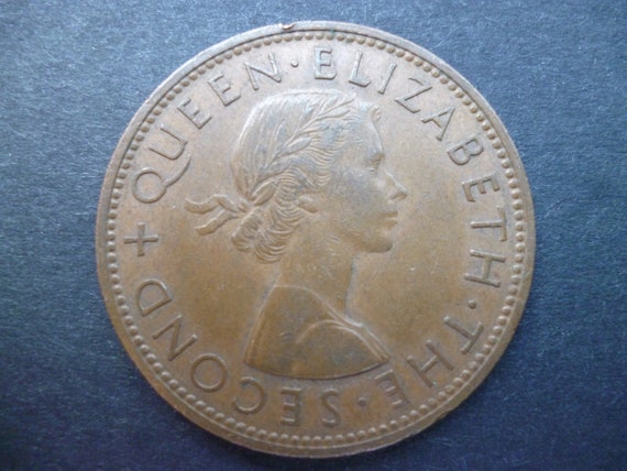 1964年ニュージーランド・ペニーコイン：トゥイ・バード、エリザベス