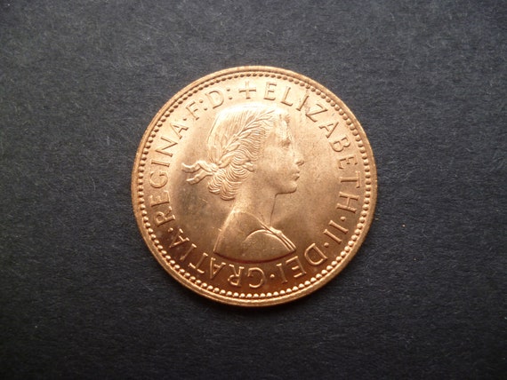 1966年ヴィンテージハーフペニーコイン：エリザベス2世女王