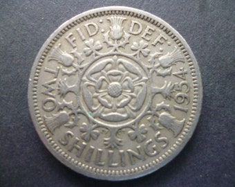 1954年英国2シリング硬貨：宝飾品用白銅フローリン - Etsy 日本