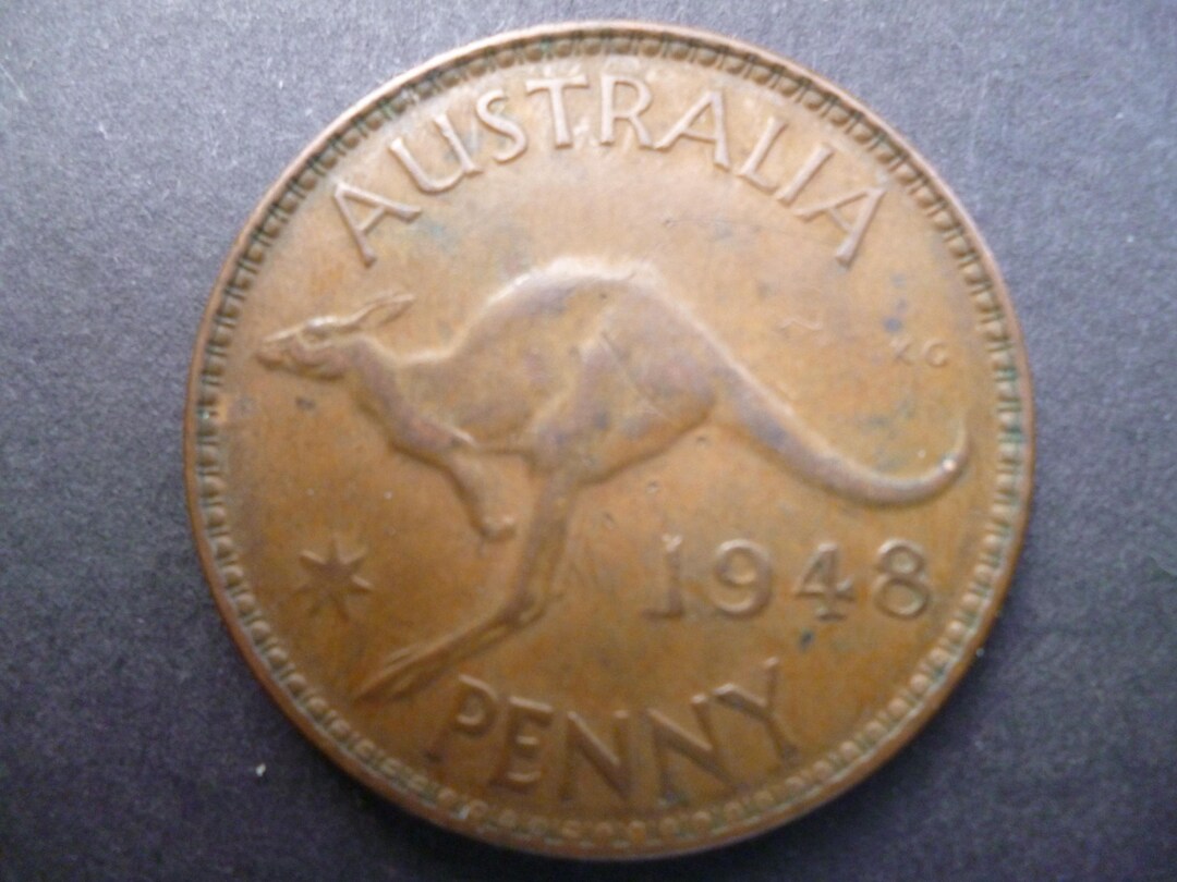1948 Australian Penny Coin Kangaroo & King Craft Jewelry Etsy — free download