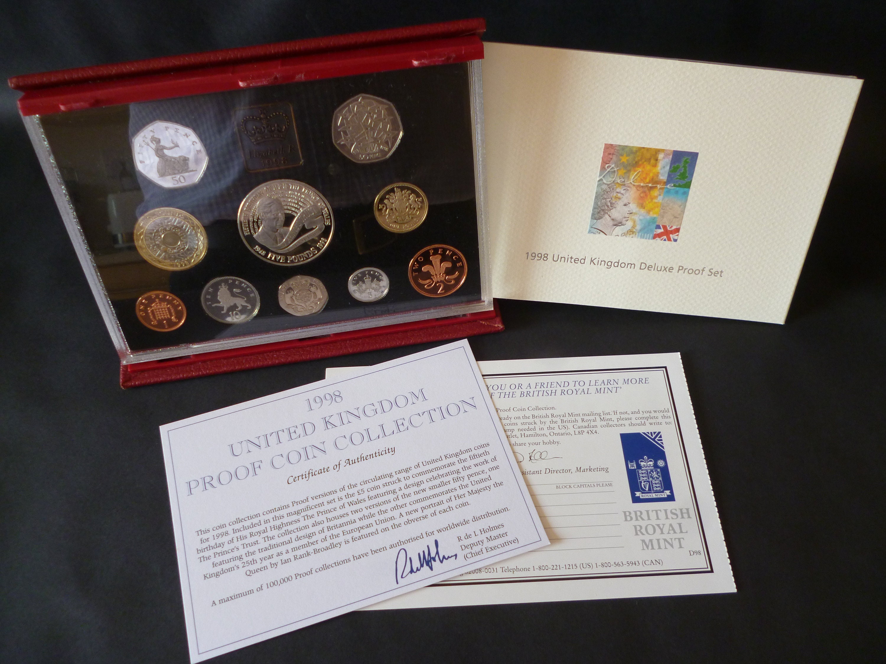 イギリス 1998年 ロイヤルミント 10枚セット cb062 Vintage 1998 UK Royal Mint Proof Coin Set, Prince Charles - Etsy