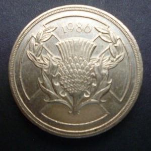 Pièce de deux livres du Royaume-Uni de 1986 : Jeux du Commonwealth, motif chardon