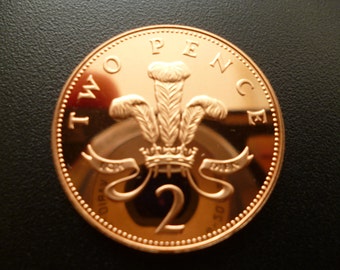1983年から2005年までの英国のヴィンテージ2ペンス（2p）コイン