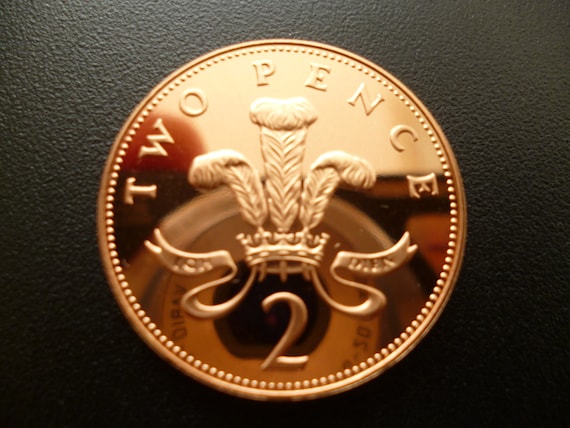 1983年から2005年までの英国のヴィンテージ2ペンス（2p）コイン