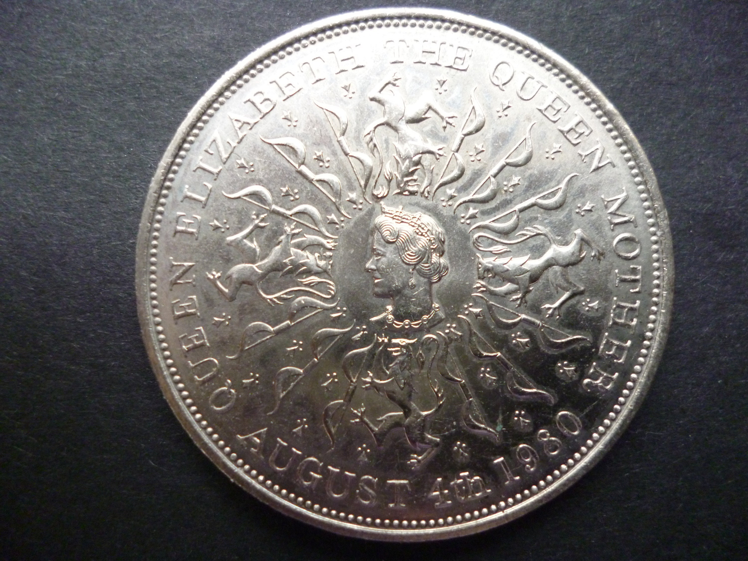 1980年英国王室：エリザベス女王生誕80周年記念コイン - Etsy 日本