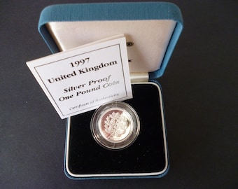 1993年 プルーフ1ポンド銀貨 - Etsy 日本