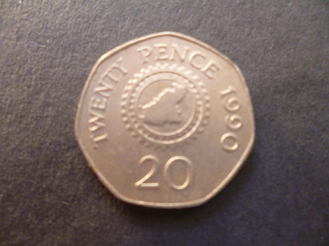 20p Coin Normal Map 1990 Guernsey 20p Coin: Island Map, Craft Jewelry Making - Etsy UK