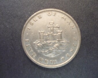 マン島 10ニューペンス硬貨☆1975年／未使用品／三脚巴