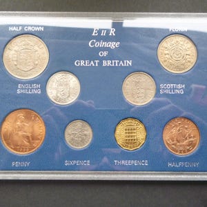 1966 Queen Elizabeth II Münzset - Britische Währung Sammlung