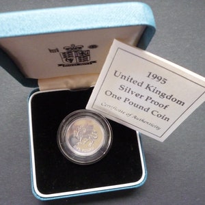 1995 UK Royal Mint Sterling Silver Proof One Pound Coin