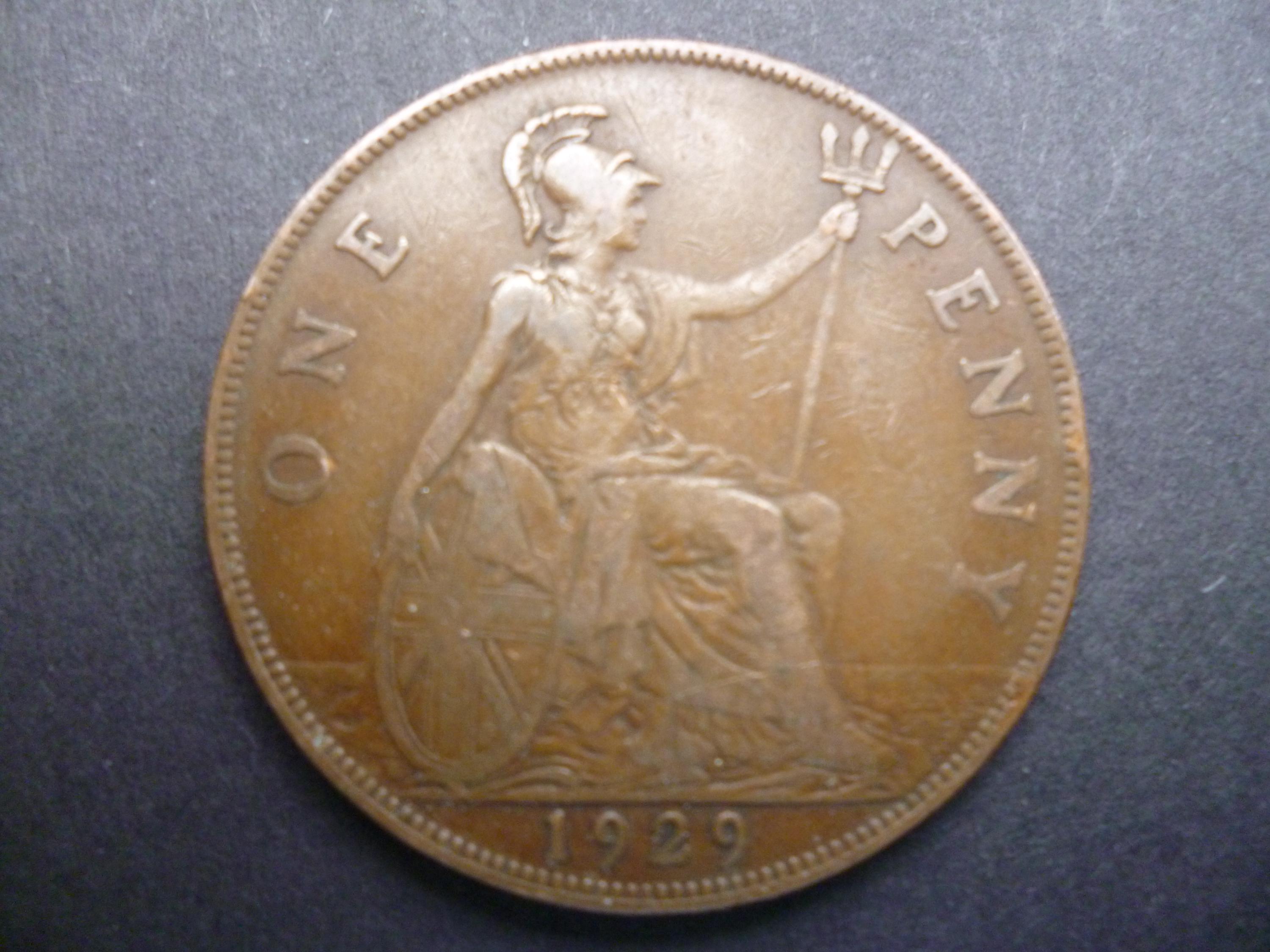 1929年ヴィンテージ英国ペニーコイン：ジョージ5世、ジュエリー製作