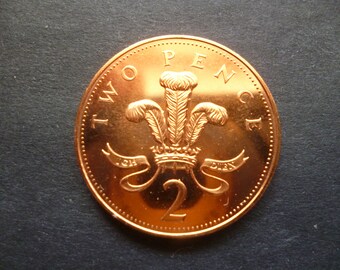 エリザべス女王２ペンスエラーり 非常に希少な1994年製2ペンス・ニューペンス・エリザベス2世