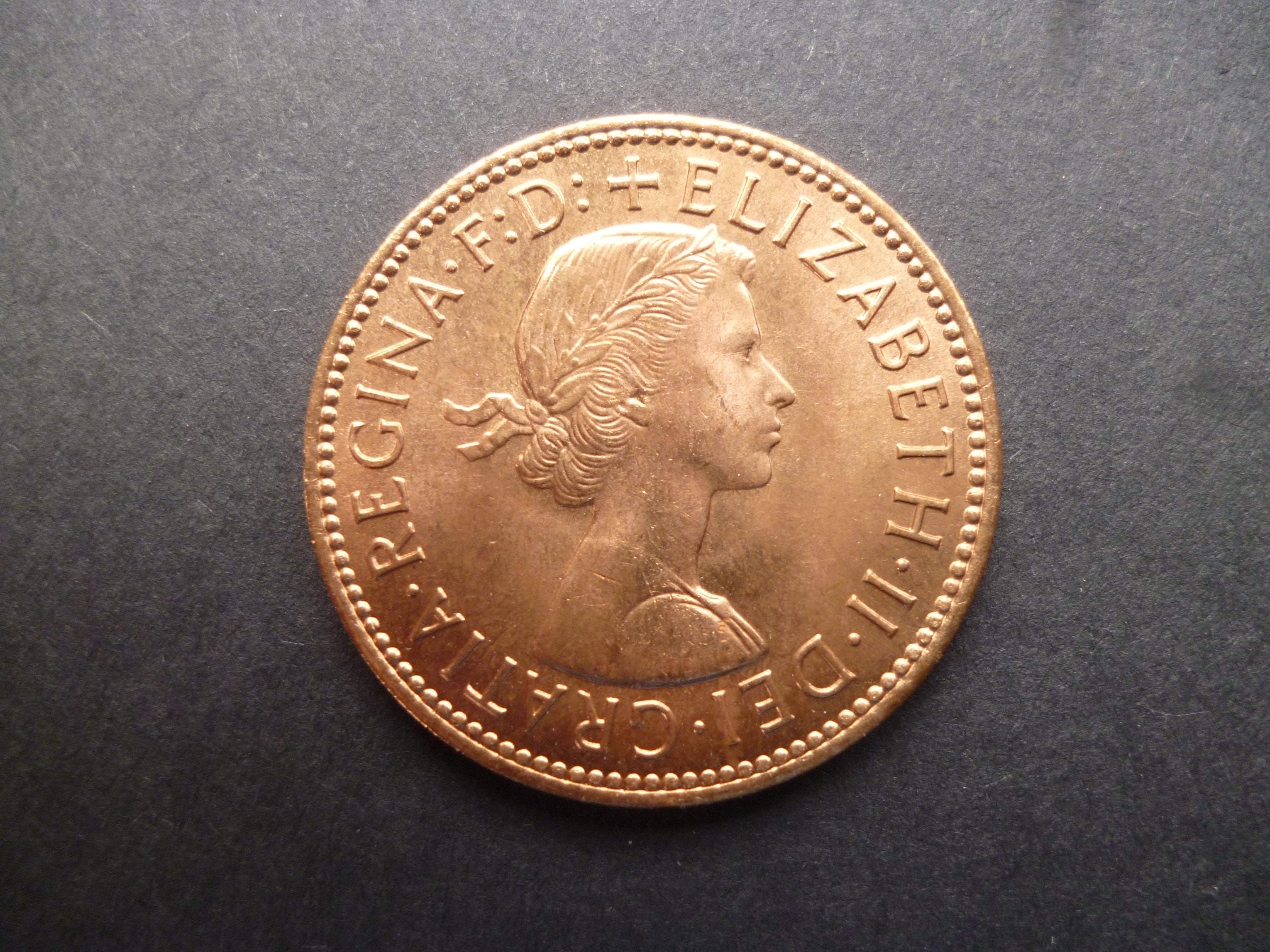 1967年イギリスハーフペニーコイン　10枚セット イギリス 1967 年 ハーフ ペニー コイン、エリザベス 2 世女王