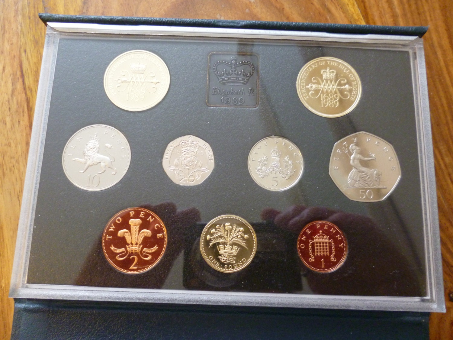 1989年英国王立造幣局プルーフコインセット - エリザベス2世女王 - Etsy 日本